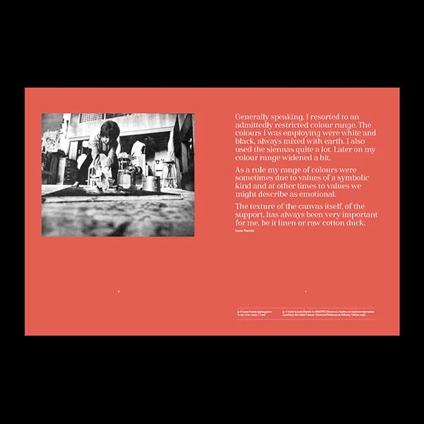 Diseño editorial: Catálogo para la exposición "Juana Francés. Informalism was also female". Galeria Mayoral