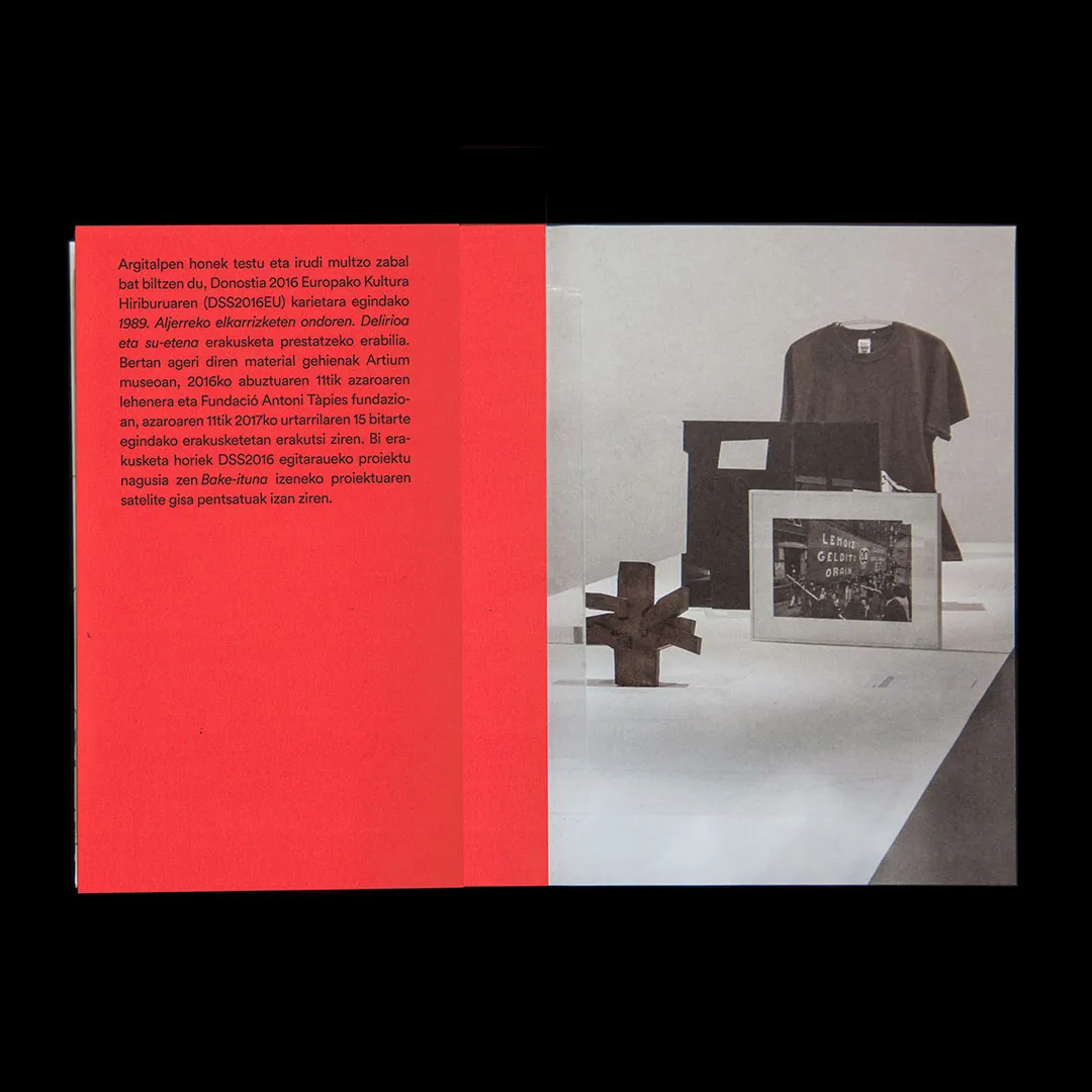 Diseño editorial. Publicación "La paz aplazada". Fundació Antoni Tàpies.
