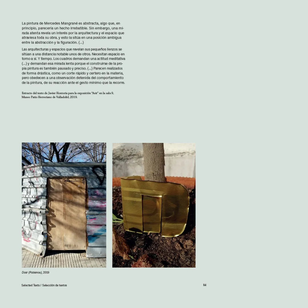 Diseño editorial para la publicación para la artista Mercedes Mangrané