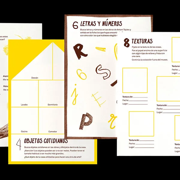 Diseño editorial. Guía pedagógica "Sobre Tàpies". Museo Fundació Antoni Tàpies. Barcelona